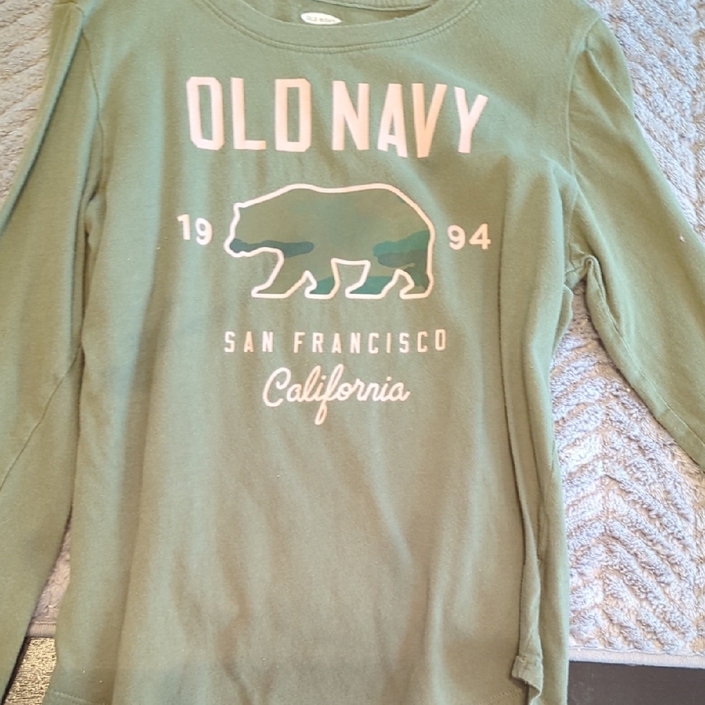 Old Navy Olive Green Long Sleeve Tee